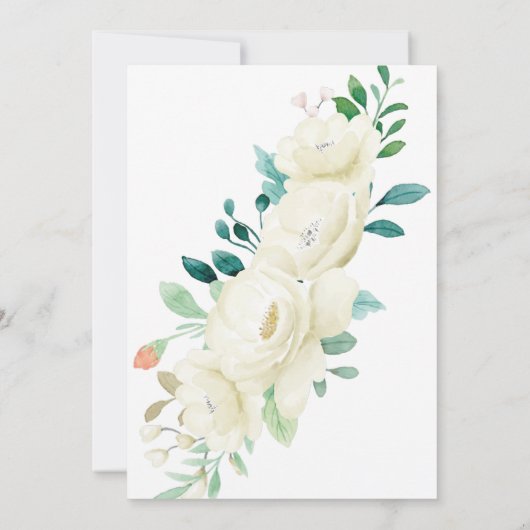 ホワイトフローラガーデン結婚50周年 招待状 (裏面)