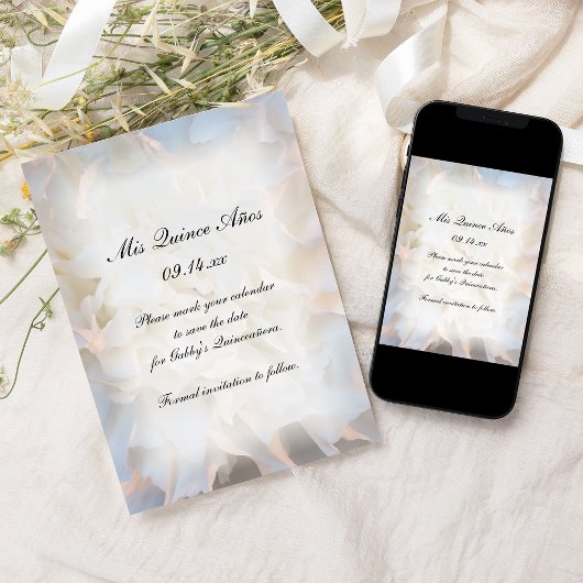 ホワイトフローラクインセアニラ日付を保存 セーブザデート