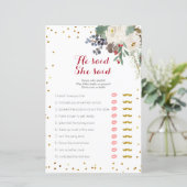 ホワイトフローラクリスマス彼は彼女はゲームカードを言った (スタンド正面)