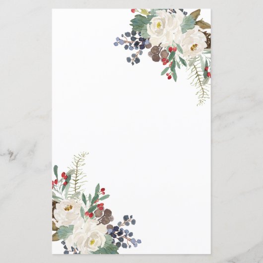 ホワイトフローラクリスマス彼は彼女はゲームカードを言った (裏面)