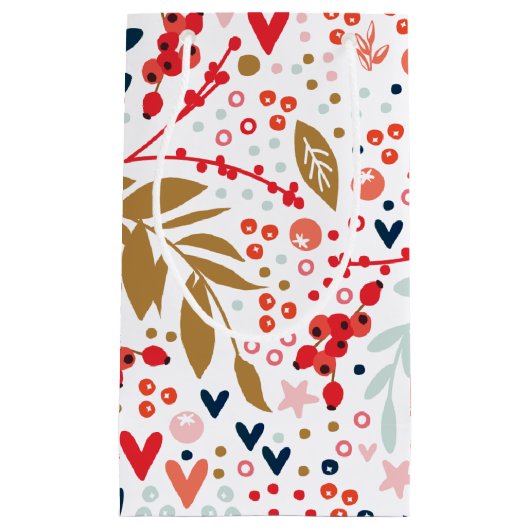 ホワイトフローラクリスマス抱き枕 スモールペーパーバッグ (正面)