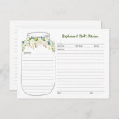 ホワイトフローラグリーナリーメイソンJARレシピカード 案内ポストカード (正面/裏面)