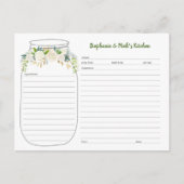 ホワイトフローラグリーナリーメイソンJARレシピカード 案内ポストカード (正面)