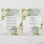 ホワイトフローラグリーンお祝いの生活プログラム (裏面)