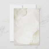 ホワイトフローラグリーンスプラッシュ結婚式RSVP 出欠カード (裏面)