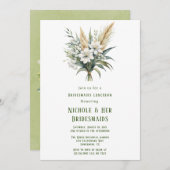 ホワイトフローラグ色彩の鮮やかリーン花嫁 招待状 (正面/裏面)