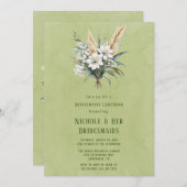 ホワイトフローラグ色彩の鮮やかリーン花嫁 招待状 (正面/裏面)