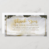 ホワイトフローラゴールデンサンキューシンパニーカード サンキューカード (正面/裏面)