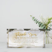 ホワイトフローラゴールデンサンキューシンパニーカード サンキューカード (スタンド正面)