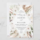 ホワイトフローラサマーボホ 招待状 (正面)