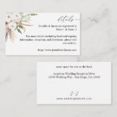 ホワイトフローラサマーボーホエンクロージャカード エンクロージャーカード (正面/裏面)