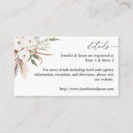 ホワイトフローラサマーボーホエンクロージャカード エンクロージャーカード