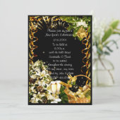 ホワイトフローラシャンパンニューイヤーパーティの招待状 招待状 (スタンド正面)