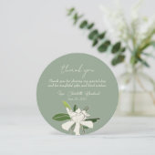 ホワイトフローラシンプルガーデニアブライダルシャワー サンキューカード (スタンド正面)