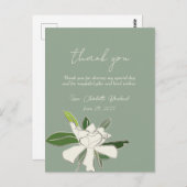 ホワイトフローラシンプルガーデニアブライダルシャワー ポストカード (正面/裏面)