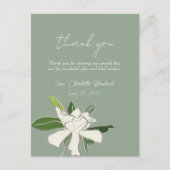 ホワイトフローラシンプルガーデニアブライダルシャワー ポストカード (正面)