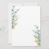 ホワイトフローラシンプル結婚式招待状 招待状 (裏面)