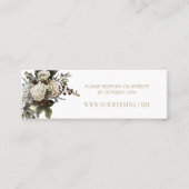 ホワイトフローラシ結婚ックのWebサイトエンクロージャカード スキニー名刺 (正面)