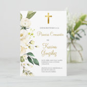 ホワイトフローラスペインのファースト招待状 招待状 (スタンド正面)