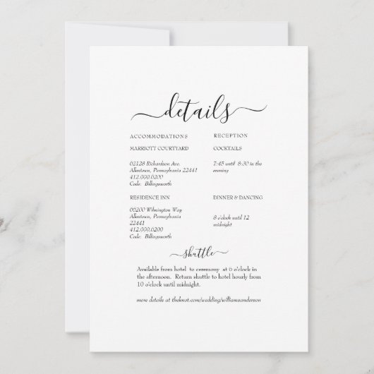 ホワイトフローラスワッシュホワイト結婚ズ詳細 招待状 (正面)