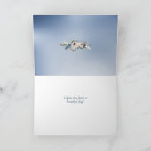 ホワイトフローラスワンハッピーバースデー カード (内部)