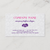 ホワイトフローラダマスクメイクアップアーティストデザイン事業 名刺 (裏面)