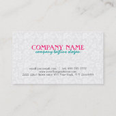 ホワイトフローラダマスメイクアップアーティストデザイン 名刺 (裏面)