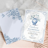 ホワイトフローラチノイスリージンジャージャー誕生日 招待状