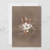 ホワイトフローラニュートラル秋ブーケ90誕生日 招待状 (裏面)