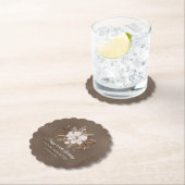 ホワイトフローラニュートラル秋100誕生日 ペーパーコースター (インサイチュ)