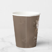 ホワイトフローラニュートラル秋70誕生日 紙コップ (右)