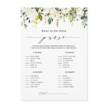 ホワイトフローラハンドバッグシャワーゲームの内容