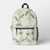 ホワイトフローラバックパック プリントバックパック (正面)