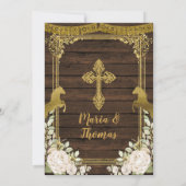 ホワイトフローラバプティスフィエスタツイン招待状 招待状 (裏面)