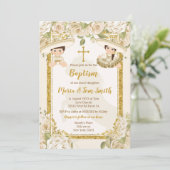 ホワイトフローラバプテスフィエスタツインボーイ&ガール 招待状 (スタンド正面)