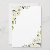 ホワイトフローラバプテスマ《キリスト教》洗礼式や命名式金ゴールドフレーム 招待状 (裏面)