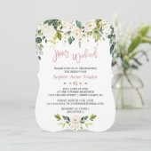 ホワイトフローラバラ金ゴールドバチェロレッテ週末パーティー 招待状 (スタンド正面)