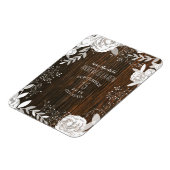 ホワイトフローラバーインスパイアンウッド日付の保存 マグネット (左側)