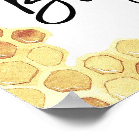 ホワイトフローラビー赤ちゃんシャワー歓迎サイン ポスター (角)