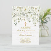 ホワイトフローラファーストホーリーコミュニオン 招待状 (スタンド正面)