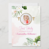 ホワイトフローラフォトファースト招待状 招待状 (裏面)