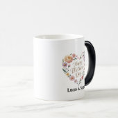 ホワイトフローラフラワーハッピー母の日ギフトコーヒー モーフィングマグカップ (正面右)