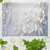 ホワイトフローラフローリッシュキッチンタオル キッチンタオル (折り畳み)