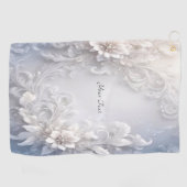 ホワイトフローラフローリッシュゴルフタオル ゴルフタオル (横)