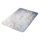 ホワイトフローラフローリッシュバスマット バスマット (アングル)