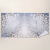 ホワイトフローラフローリッシュビーチタオル ビーチタオル (正面)