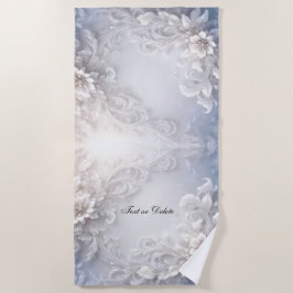 ホワイトフローラフローリッシュビーチタオル ビーチタオル