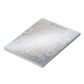 ホワイトフローラフローリッシュメモ帳 ノートパッド (回転)