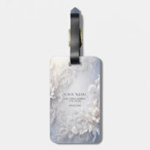 ホワイトフローラフローリッシュラゲッジタグ ラゲッジタグ (裏面縦)