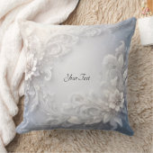 ホワイトフローラフローリッシュ装飾用クッション クッション (ブランケット)